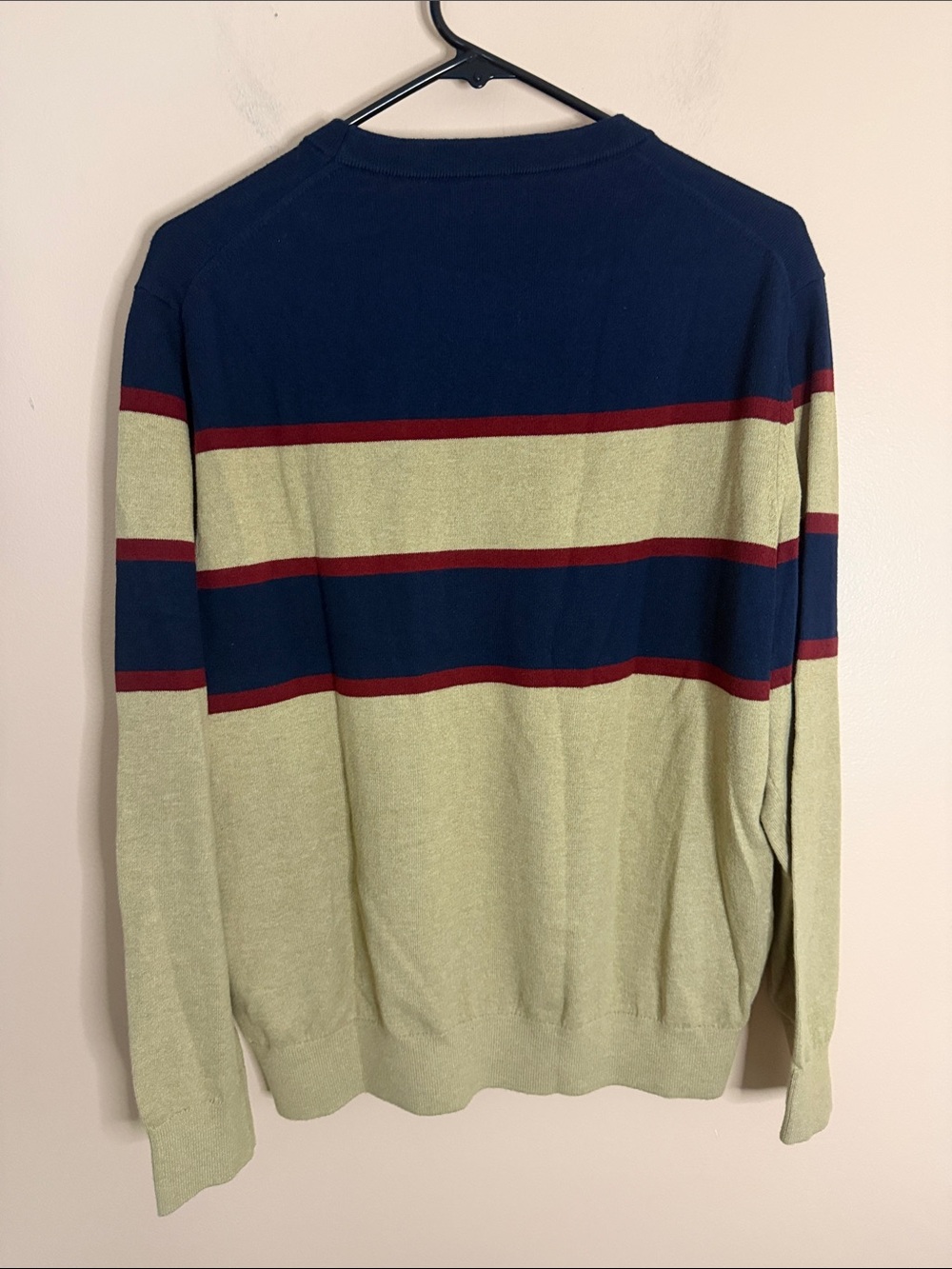 Vintage Nautica Men's Crewneck Sweater in Navy, Olive & Burgundy - Picture 6 of 6